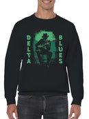 Delta Blues Guitarist Art Print Men's Sweatshirt