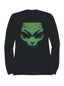 Alien Face Grunge Art Graphic Men's Sweatshirt