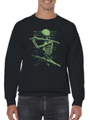 Samurai Skeleton with Katana Men's Sweatshirt