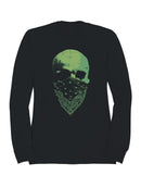 Bandana Skull in Green Men's Sweatshirt