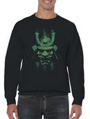 Samurai Warrior Mask Grunge Art Men's Sweatshirt
