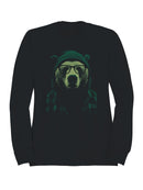 Hipster Bear: Cool Plaid Vibe Men's Sweatshirt