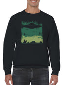 Cowboy and UFO Desert Encounter Men's Sweatshirt