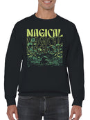 Enchanting Frog and Floral Design Men's Sweatshirt