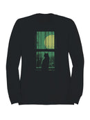 Cat Silhouette with Full Moon Men's Sweatshirt