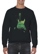Vintage Distressed Electric Guitar Art Men's Sweatshirt
