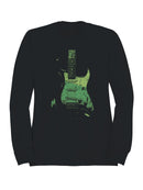 Vintage Distressed Electric Guitar Art Men's Sweatshirt