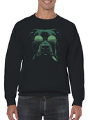 Cool Dog with Sunglasses & Smoke Men's Sweatshirt