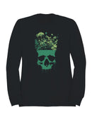 Floral Skull Crown Artwork Men's Sweatshirt