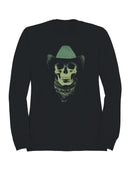 Cowboy Skull Bandana Design Men's Sweatshirt