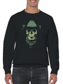 Cowboy Skull Bandana Design Men's Sweatshirt