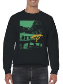Lazy Afternoon with Dog and Truck Men's Sweatshirt
