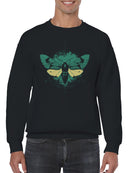 Geometric Luna Moth Art Men's Sweatshirt