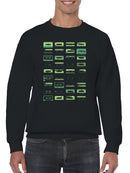 Retro Cassette Tape Collection Art Men's Sweatshirt