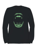 Neon Vampire Fang Design Men's Sweatshirt