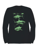 Fierce Green Shark Trio Men's Sweatshirt