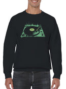 Retro Vinyl Record Player Art Men's Sweatshirt