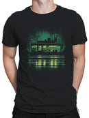 Night Cafe Rain Reflection Art Men's T-shirt