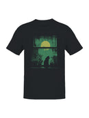 Moonlit Cat on Urban Windowsill Men's T-shirt