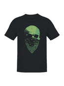 Bandana Skull in Green Men's T-shirt