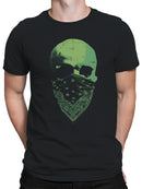 Bandana Skull in Green Men's T-shirt