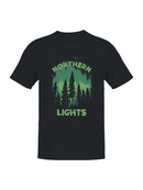 Northern Lights Forest Silhouette Men's T-shirt