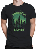 Northern Lights Forest Silhouette Men's T-shirt