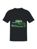 Vintage Truck in Grassland Silhouette Men's T-shirt