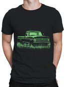 Vintage Truck in Grassland Silhouette Men's T-shirt