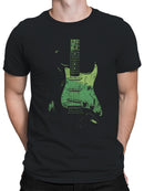 Vintage Distressed Electric Guitar Art Men's T-shirt