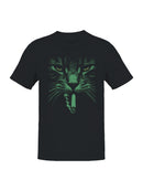 Smoking Cat Graphic Design Men's T-shirt