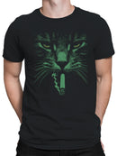 Smoking Cat Graphic Design Men's T-shirt