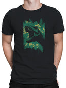 Roaring T-Rex Jungle Scene Men's T-shirt