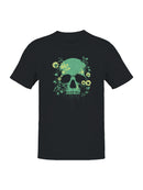 Floral Skull Grunge Art Men's T-shirt
