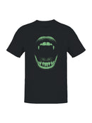 Neon Vampire Fang Design Men's T-shirt
