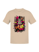 Retro Space Shuttle Blast Off Pop Art Men's T-shirt