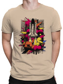 Retro Space Shuttle Blast Off Pop Art Men's T-shirt