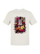 Retro Space Shuttle Blast Off Pop Art Men's T-shirt