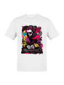 Retro Neon DJ Mixer Urban Art Men's T-shirt