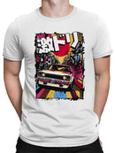 Japanese Drift Car Street Neon Art Men's T-shirt