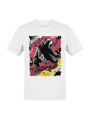 Roaring Bear on Skateboard Pop Art Men's T-shirt