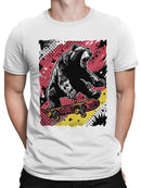 Roaring Bear on Skateboard Pop Art Men's T-shirt