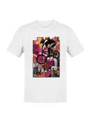 Urban BMX Rider City Neon Jump Men's T-shirt