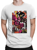 Urban BMX Rider City Neon Jump Men's T-shirt
