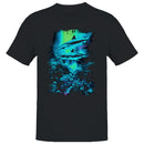 Neon Sharks in Ocean Depths Men's T-shirt