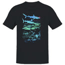Neon Sharks & Coral Reef  Men's T-shirt