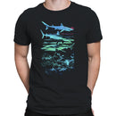 Neon Sharks & Coral Reef  Men's T-shirt