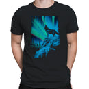 Howling Wolf & Northern Lights Men's T-shirt
