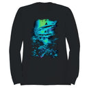 Neon Sharks in Ocean Depths Men's Sweatshirt