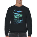 Neon Sharks & Coral Reef  Men's Sweatshirt